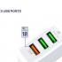 LDNIO fast travel charger and USB-A to lightning cable { 18W max USB-A ( QC3.0 ) port + 12W max two USB-A ports / one meter cable length } A3310q